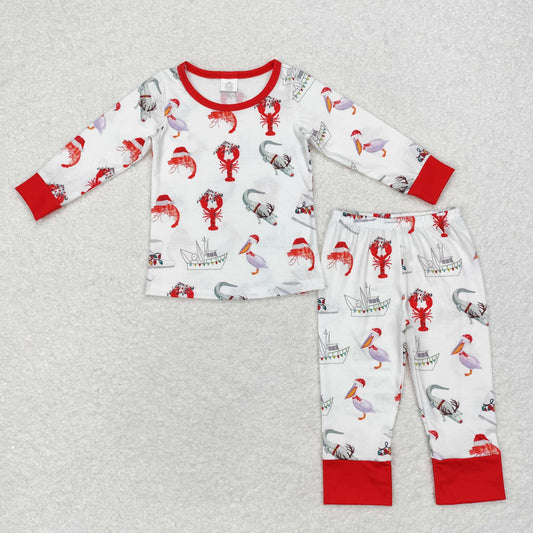 Baby Boys Christmas Crayfish Pajama Set