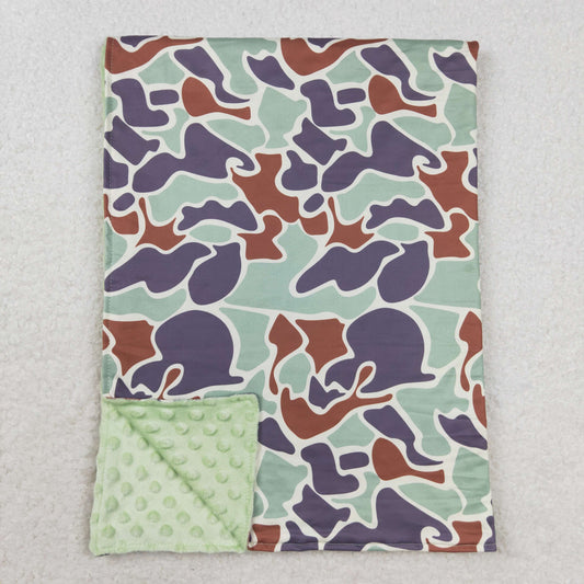 BL0144 Baby Boys Green Brown Camo Blanket