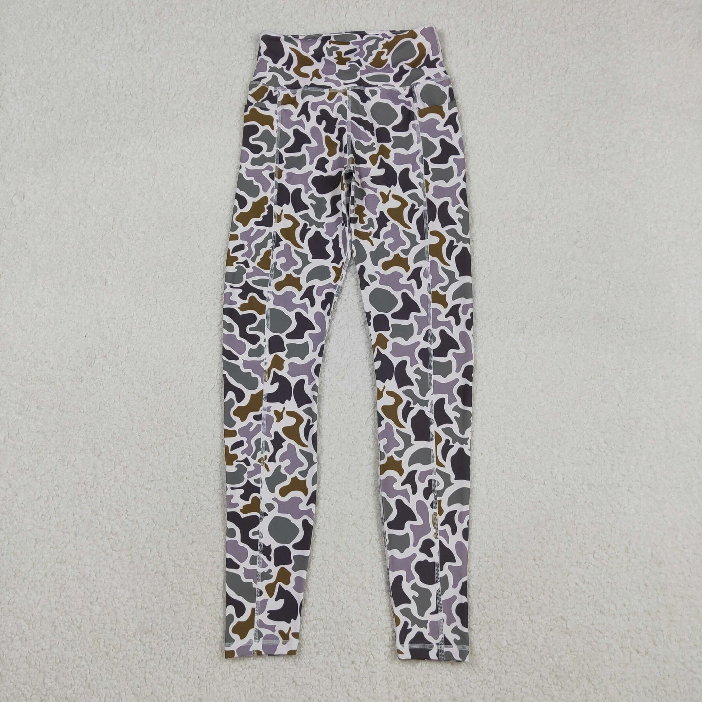 Adult Size Women Violet Camo Active Leggings