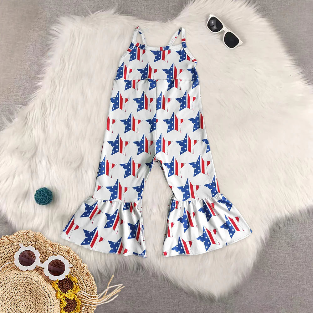 Baby Girls Sister Sibling July 4th Jumpsuit