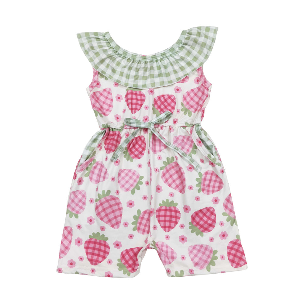 Baby Girls Summer Strawberry Jumpsuit