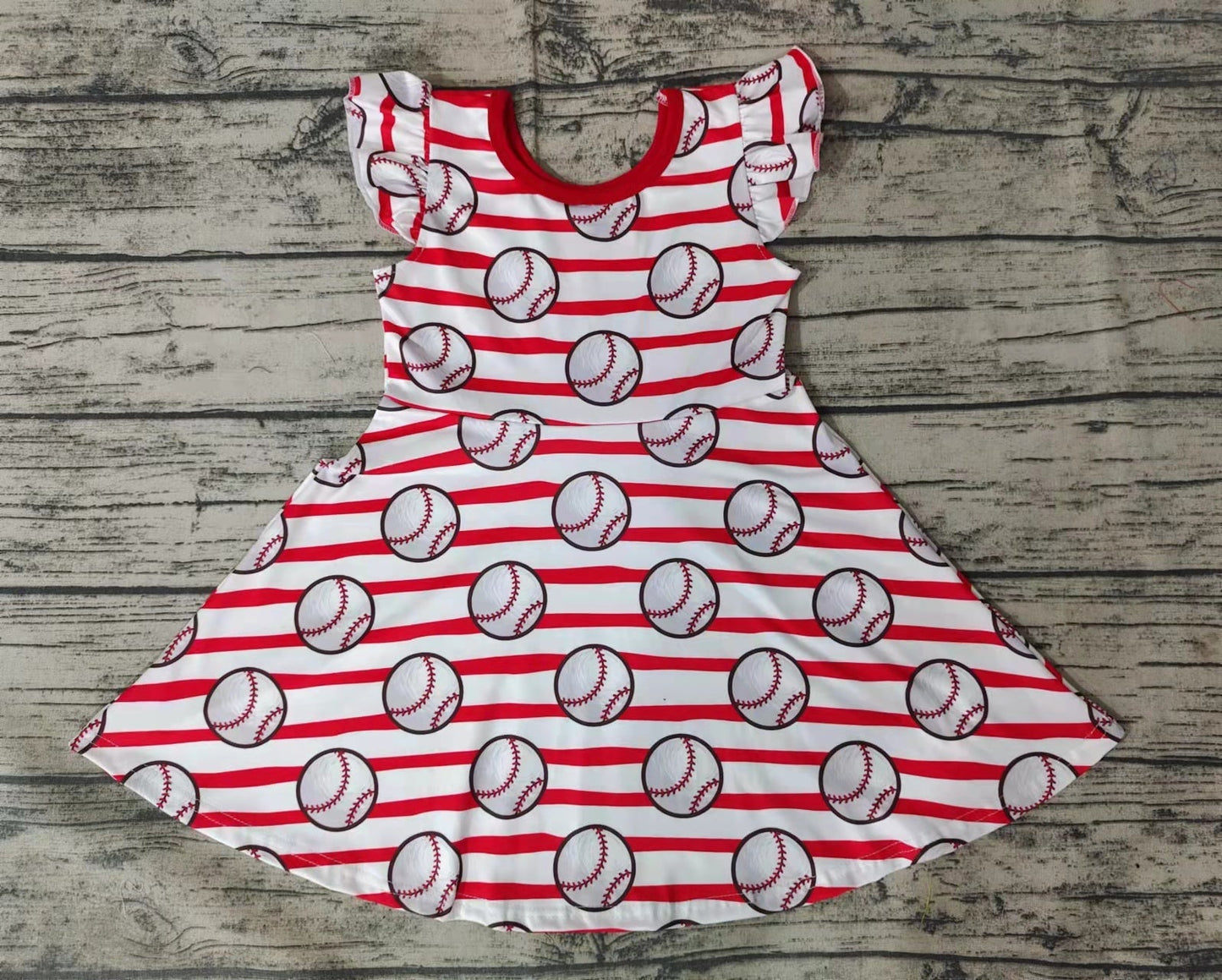 Summer Girls Baseball Dress