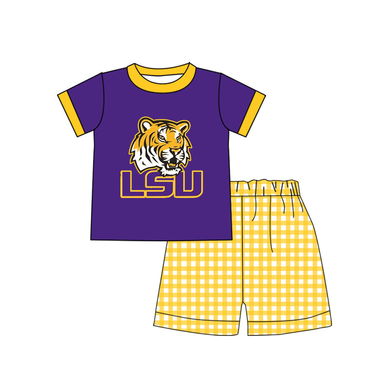 Baby Boys Summer LSU Shorts Set  Pre-order 3 MOQ