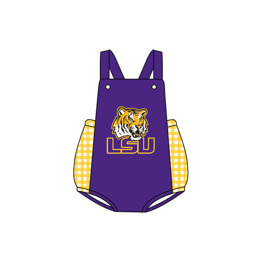 Baby Boys Summer LSU Purple Romper Pre-order 3 MOQ