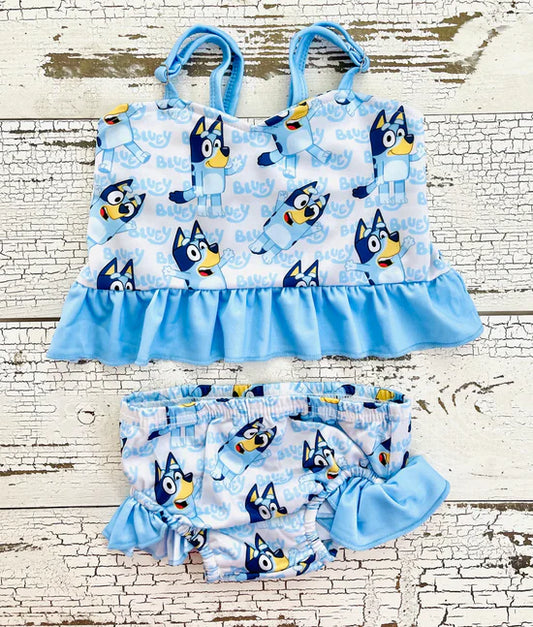 Baby Girls cartoon dog 2pcs swimsuits