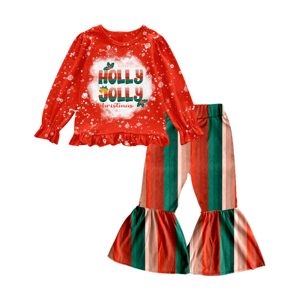 Baby Girls Christmas Holly Jolly Boutique Outfit