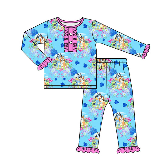 Cartoon Dog Cute Girls Pajamas Set  5 MOQ