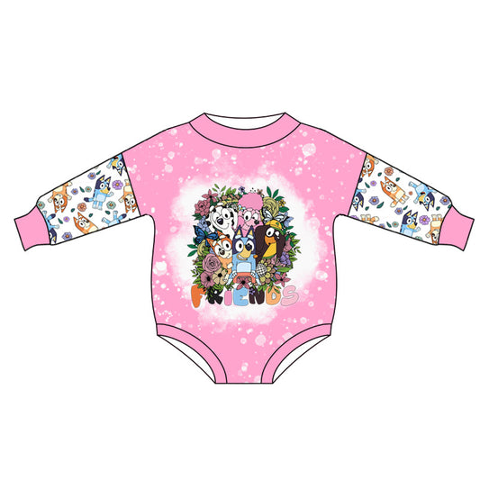 Cartoon Dog Friends Shirt Romper 5 MOQ