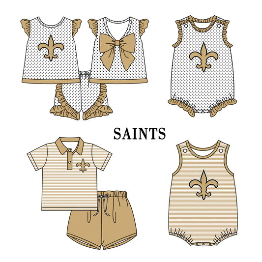 Saints University Team Sibling Outfit and Romper Pre-order