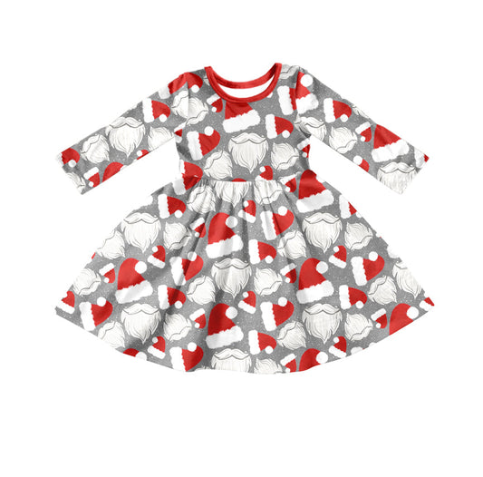 Baby girls christmas hat long sleeve dress 5 MOQ