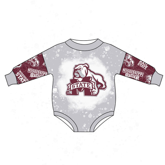 5 MOQ  Newborn Baby Girls State Football Team  Shirt Romper