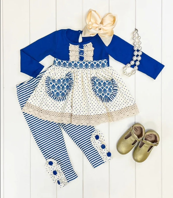 Promotion Vintage Blue Set With Pocket