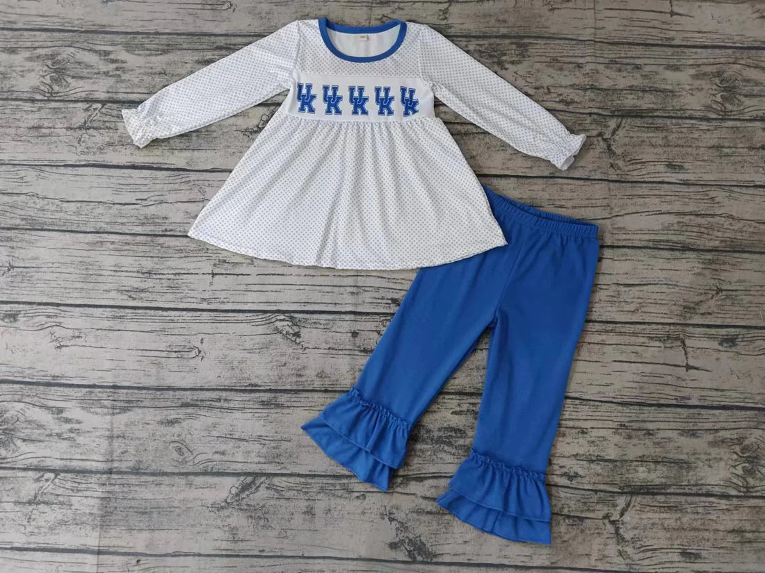 Baby Girls UK Team Long Sleeve Tunic Ruffle Pants Clothes Sets preorder 3 MOQ