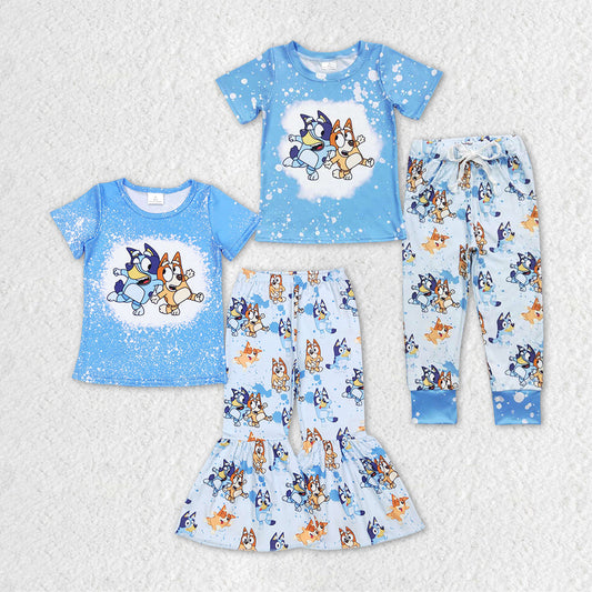 Baby Boys Cartoon Dog Pups Blu*y Pants Set