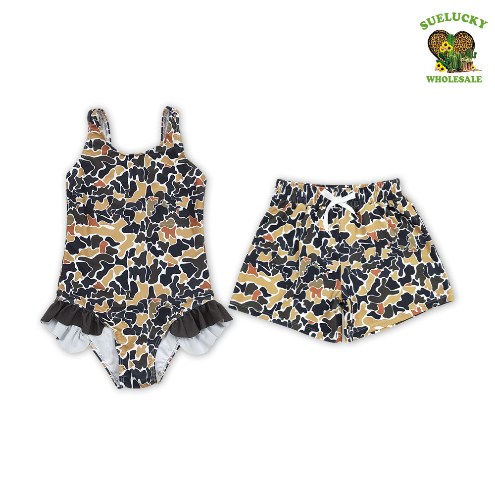 Baby Girls Camouflage Swimwear