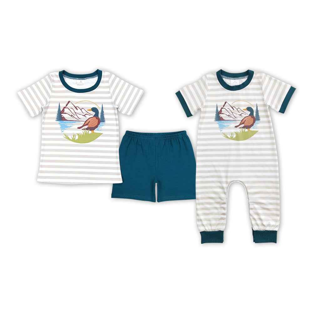 Summer Boys Sibling Mmallard Shorts Set & Romper