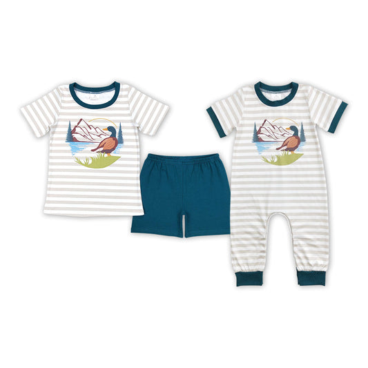 Summer Boys Sibling Mmallard Shorts Set & Romper