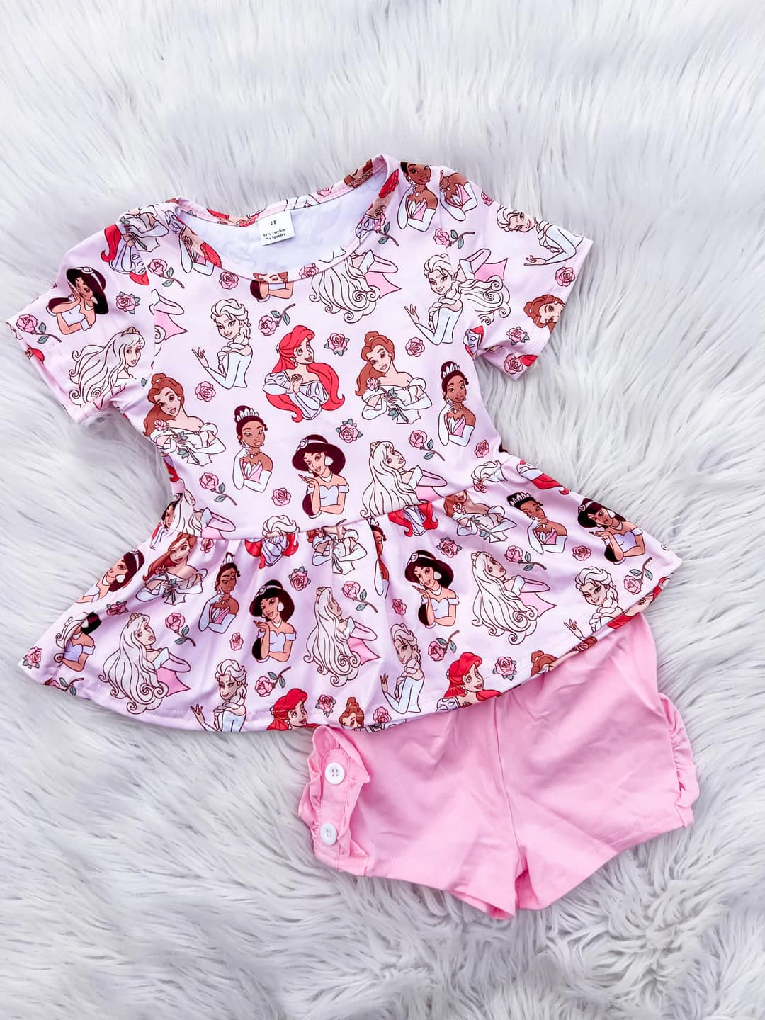 Kids Girls Princess Shorts Set Pre-order 3 MOQ