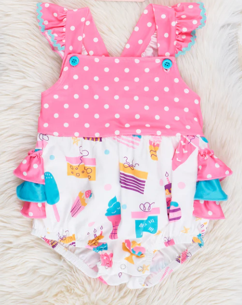 Happy Birthday Cake Bubble Romper Pre-order 3 MOQ