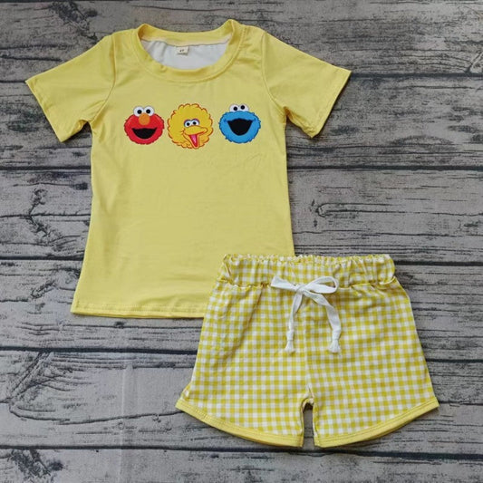 Baby Boys Cartoon Yellow Shorts Set Preorder 3 MOQ