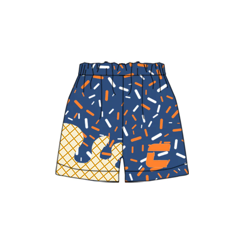 Baby Boys Team Navy Orange C Sports Shorts 5 MOQ