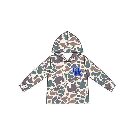 Preorder 5 MOQ Baby Boys  Grey Camouflage UK Team Sports Long Sleeve Hoodie Top