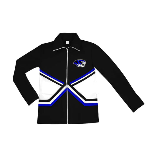 Preorder 5 MOQ Baby Boys Black Animal Team Zipper Jacket Tops