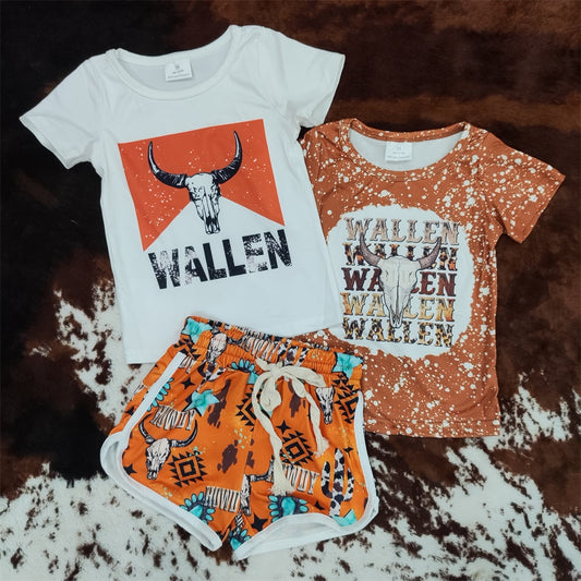Sibling Baby Girls Wallen Western Shorts Outfit