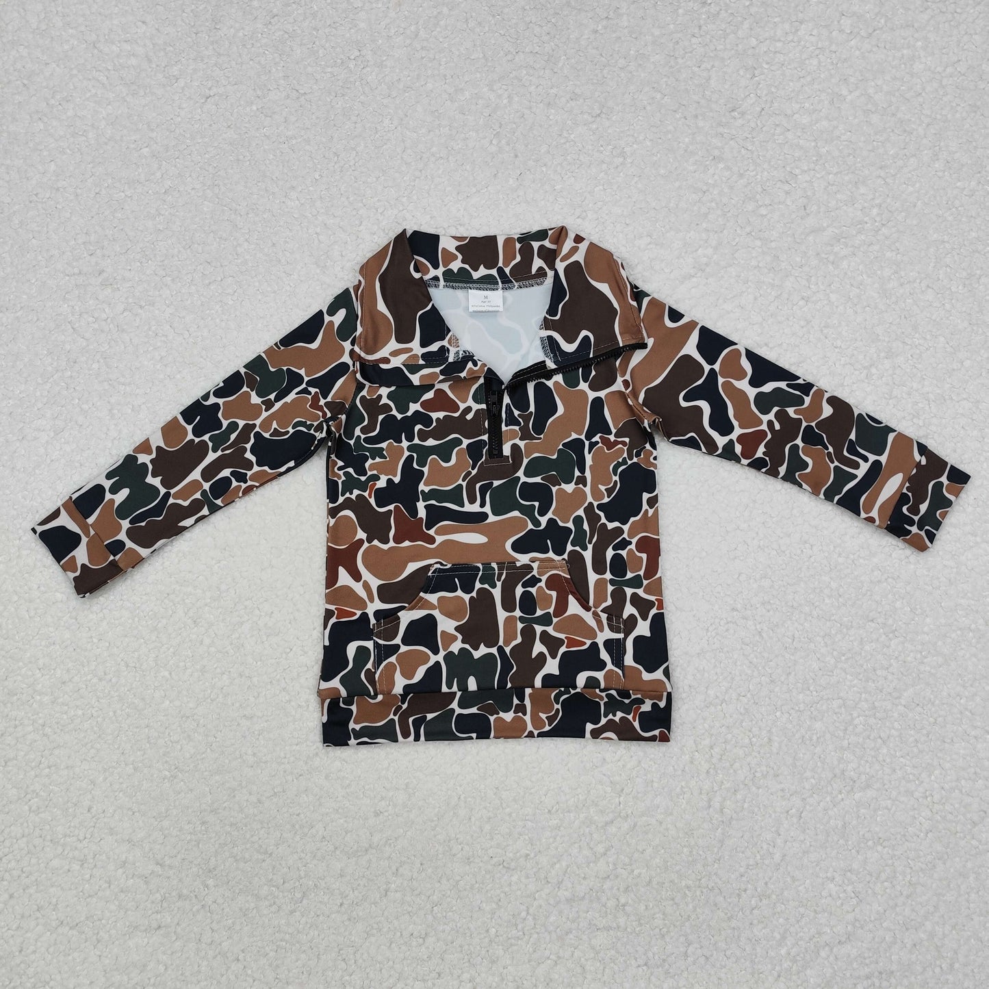 BT1038 Baby Boys Old School Camo Hoodie Top