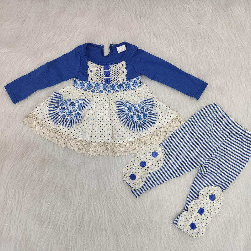 Promotion Vintage Blue Set With Pocket