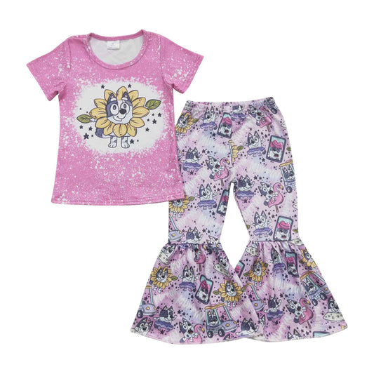 GSPO0689 Girls Cartoon Dog Clothing Set