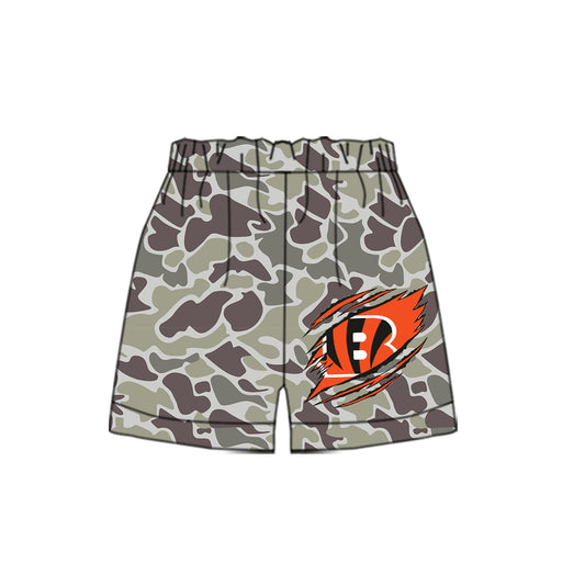 Preorder 5 MOQ Baby Boys  Camouflage Bengals Team Sports Shorts
