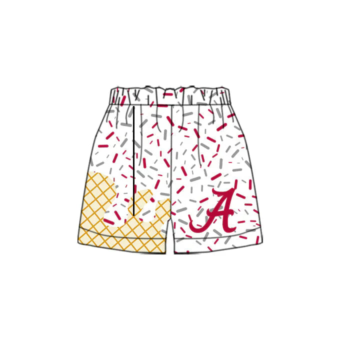 Baby Boys Ice Cream Drip Alabama Team Sports Shorts 5 MOQ