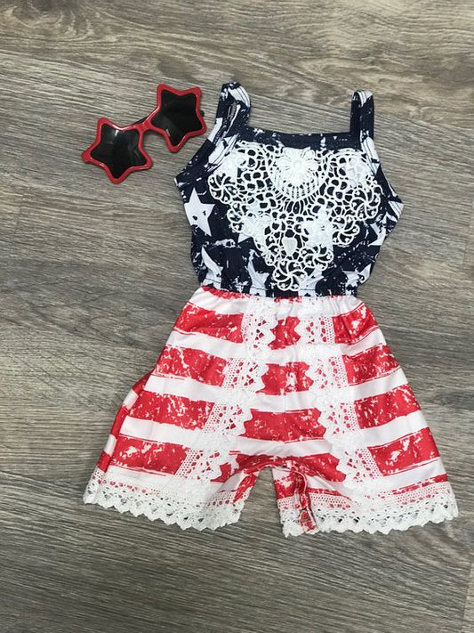 Kids July 4th Jumpsuit Romper