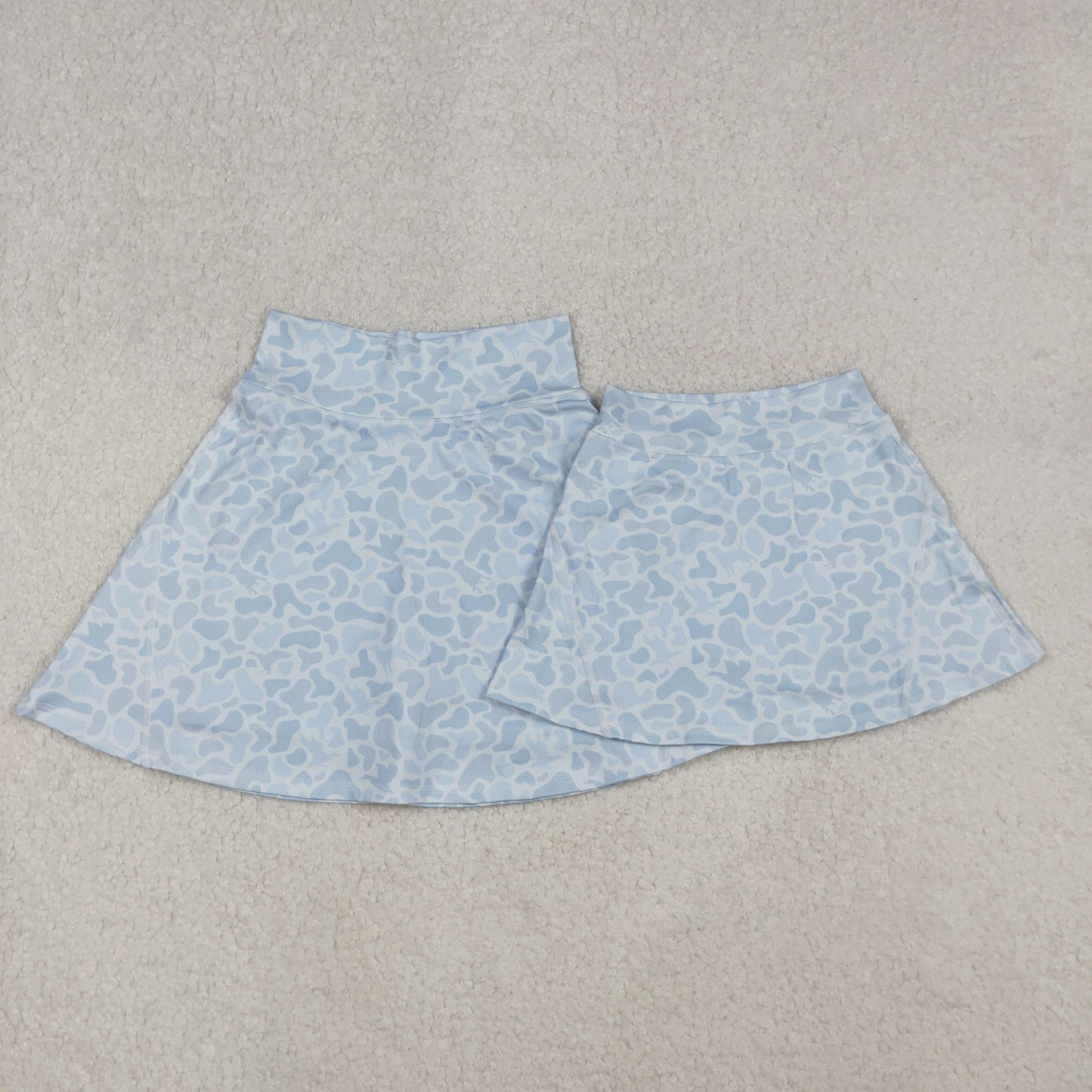Mommy and Me Light Blue Camo  Active Skort