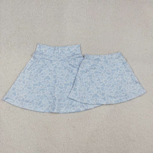 Mommy and Me Light Blue Camo  Active Skort