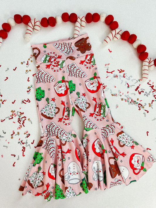 Baby Girls  Christmas Tree Cake Bell Botton Pants 5 MOQ Preorder