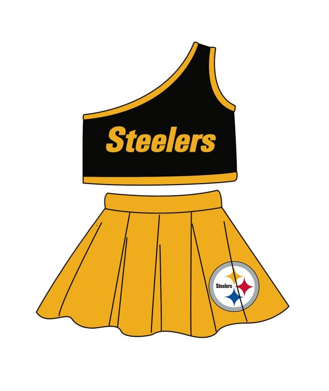 Sport Team  Steelers Girls Skirt Set ,Deadline Time : 30th July