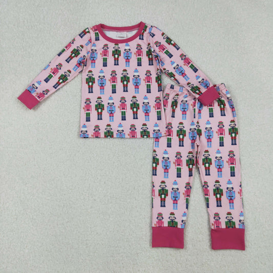 GLP2747 Kids Girls Christmas Nutcracker Long Sleeve Pajama Set