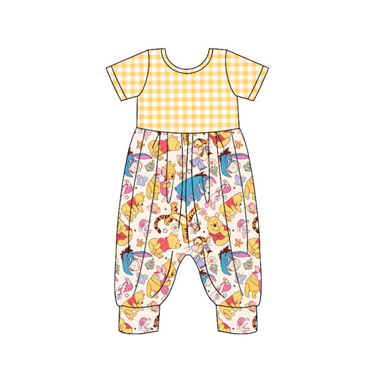 Baby Girls Bamboo Cartoon Bear Jumpsuit  Pre-order 3 MOQ