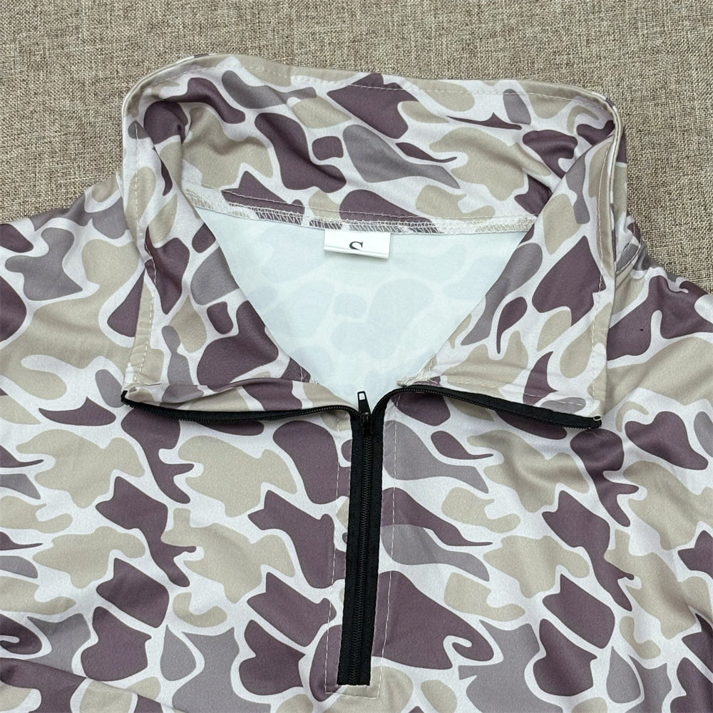 Mommy and Me Old School Camo  Pullover Top and Shorts Set