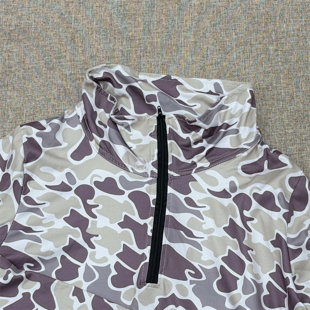 Mommy and Me Old School Camo  Pullover Top and Shorts Set