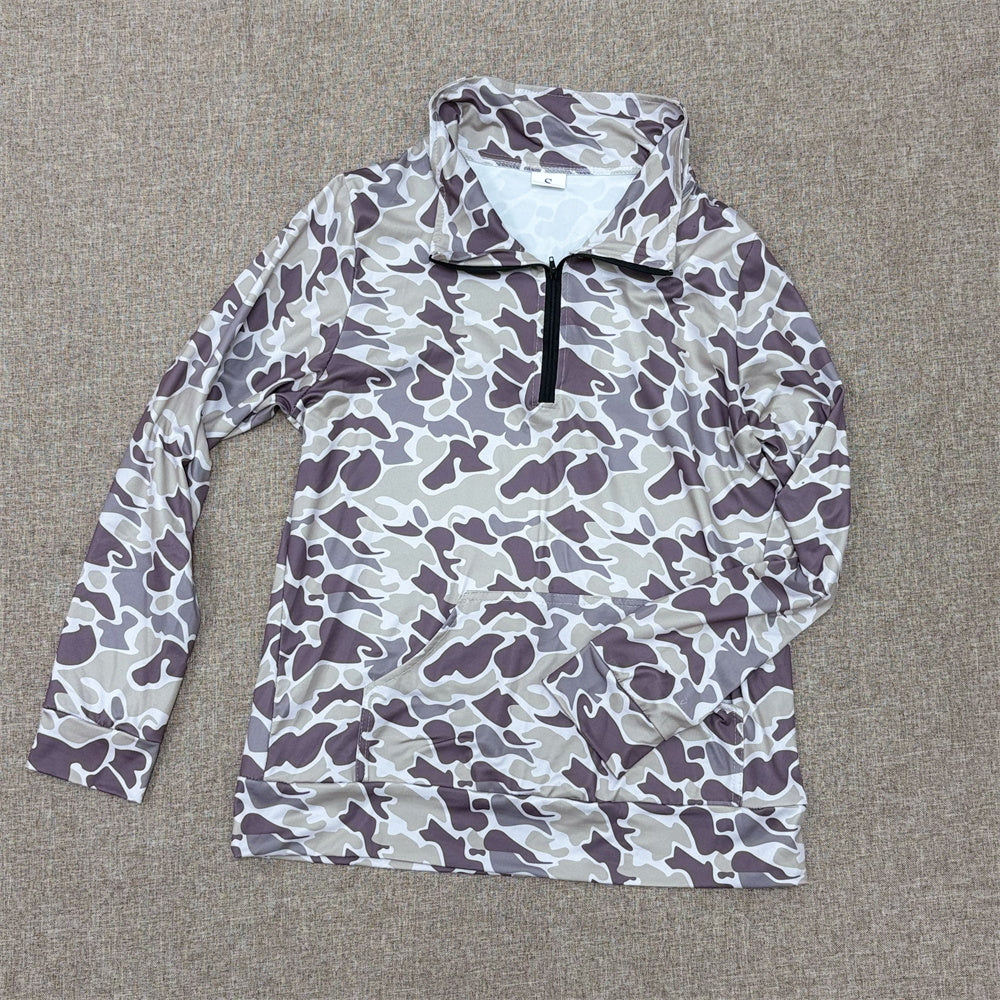 Mommy and Me Old School Camo  Pullover Top and Shorts Set