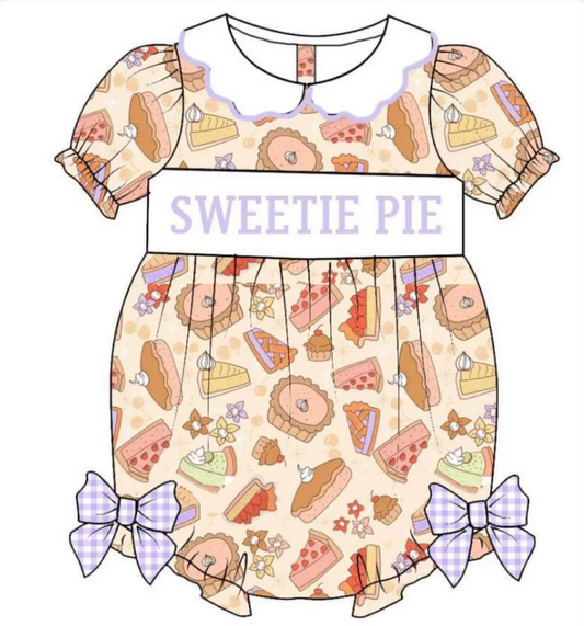 3 MOQ  Sweetie Pie Short Sleeve Bubble Romper Pre-order