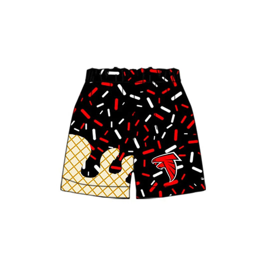 Preorder 5 MOQ Baby Boys Black Sprinkles Red Bird Team Sports Shorts