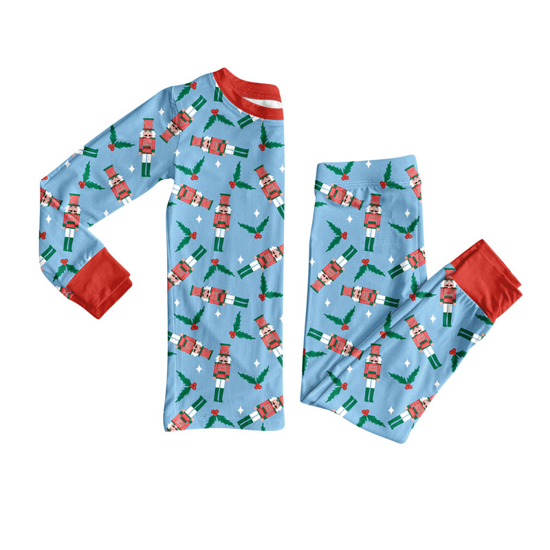20 MOQ Preorder Kids Boys Sibling Bamboo  Nutcracker Pajama Set and Romper