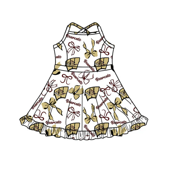 Preorder 5 MOQ Kids Sport Football Team  Bearcats Bow Matching Clothing