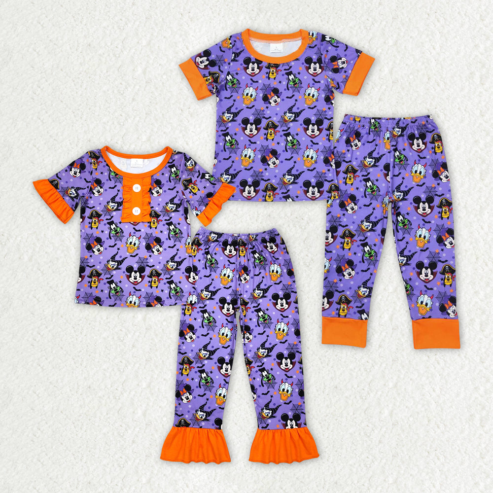 Baby Girls Boys Halloween Cartoon Mouse Duck Pajama Set