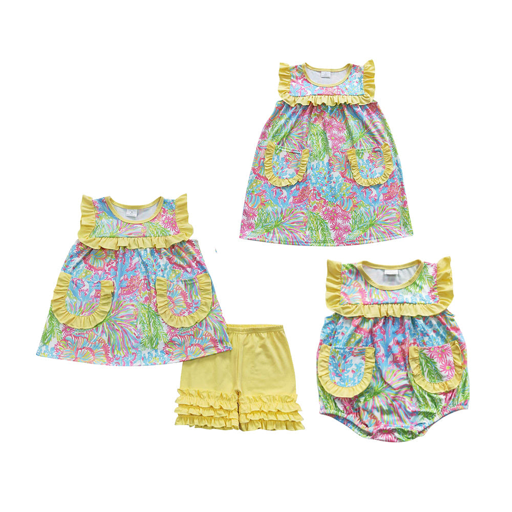 Sumerm Baby Girls Floral Sibling Clothing