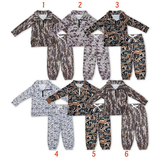 Sibling Baby Boys Camo Zio Pullover Top Jogger Set